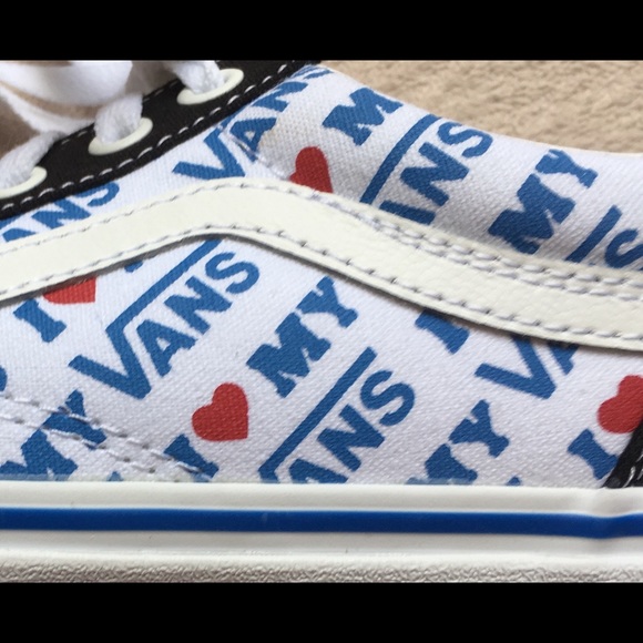 Vans I Love heart My Vans Old Skool Size 6.5 Women - Picture 6 of 10